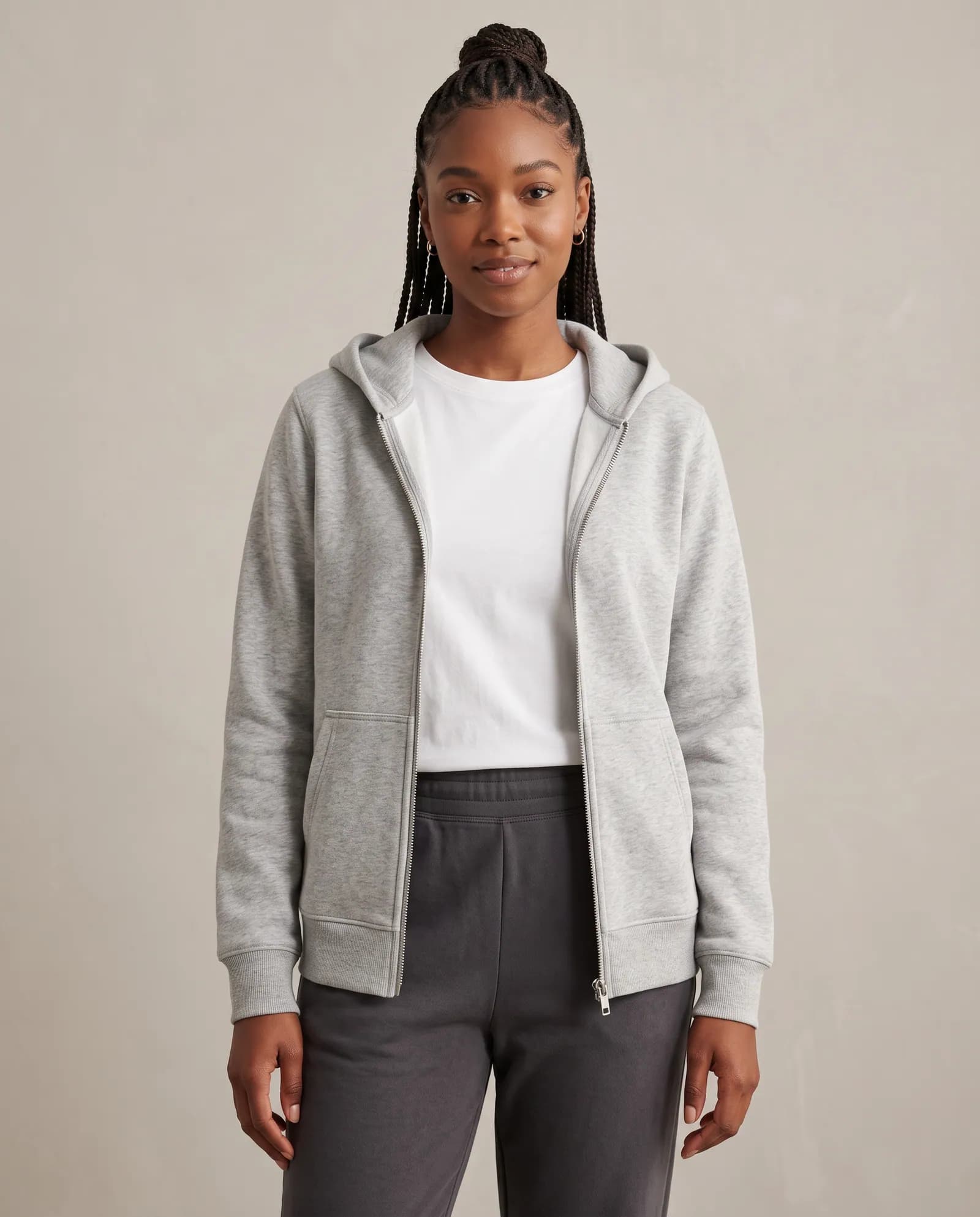 Garden Zip Hoodie in Heather
